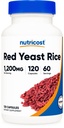 Nutricost Riz de levure rouge 1200mg, 120 Capsules - 60 portions, Bouchons de légumes, Non-OGM, Sans gluten