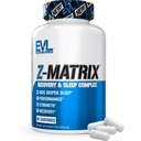 Supplément de récupération après l'entraînement EVL - Magnésium et zinc - ZMatrix Zinc Magnésium Aspartate Muscle Recovery Supplément pour le soutien du sommeil et la santé musculaire
