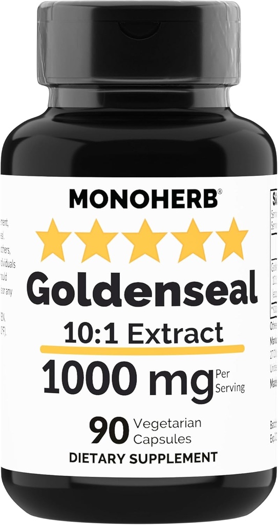 MONOHERB Goldenseal Extract 1000 mg - 90 Vegetarische Capsules