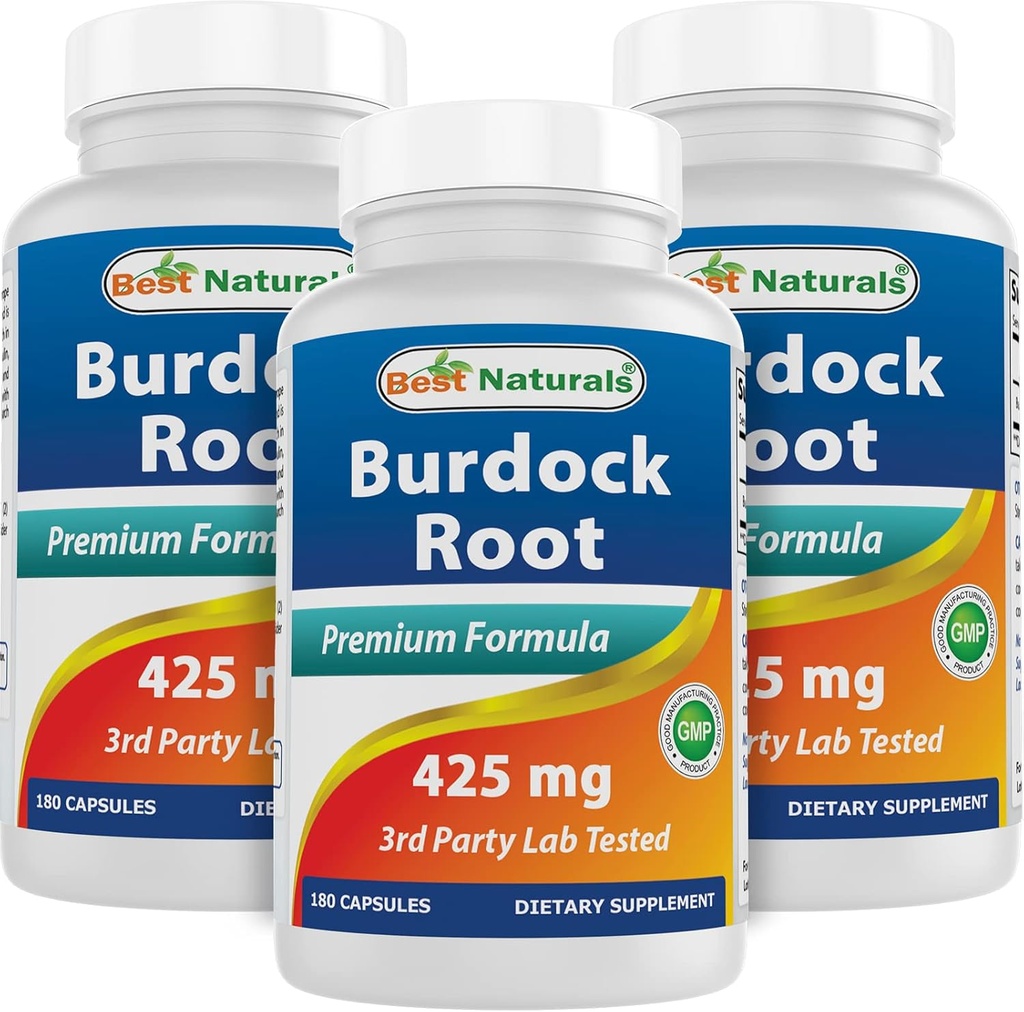 Best Naturals Burdock Root 425 mg 180 capsules (180 telling (verpakking 3))