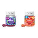 OLLY Constipatie Relief Gummies with Rabarber, Prunes, Amla & Probiotic + Prebiotic Gummies for Dispsytive Health, 500 Million CFUs, 30 Tel.