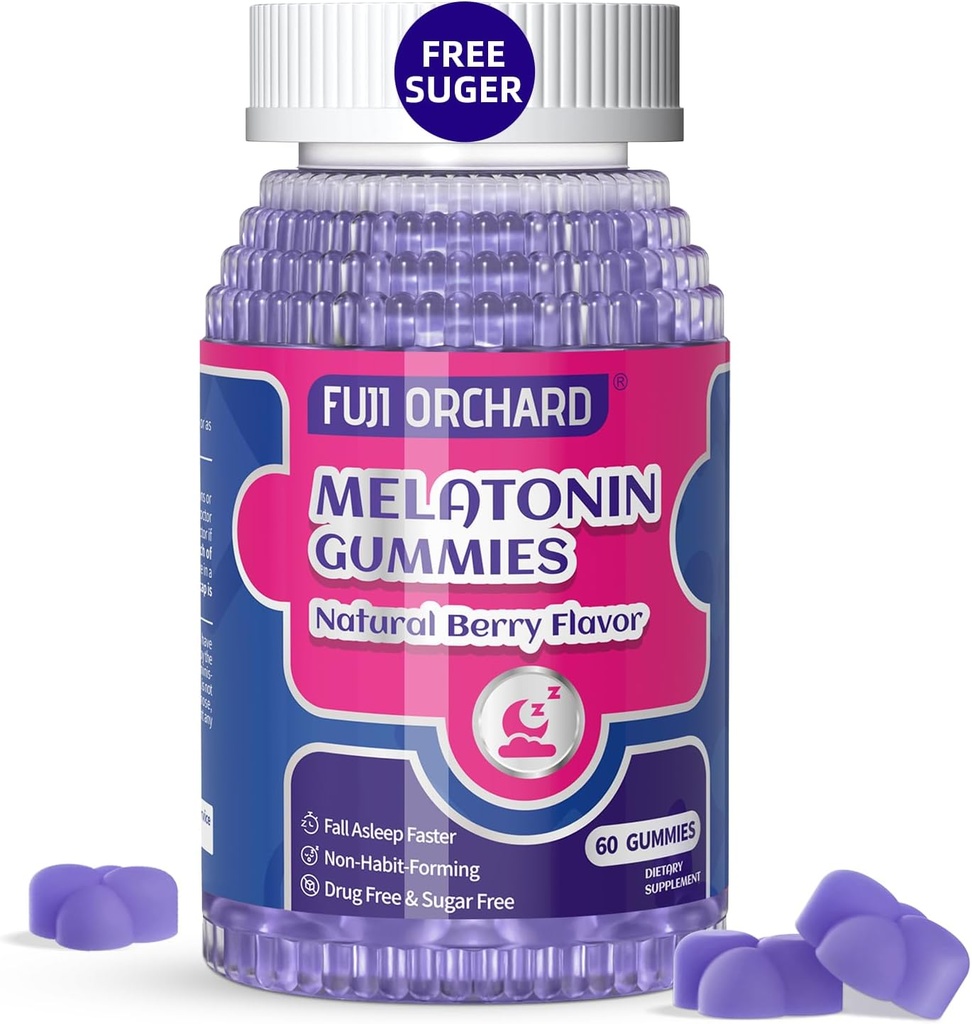 Mélatonine Gummies 20mg - Aide naturelle au sommeil - Supplément de sommeil - Sans sucre Mélatonine Gummies Match avec Magnésium vous aide à tomber Asleep plus rapide et rester Asleep plus long - 60 Gummies Vegan