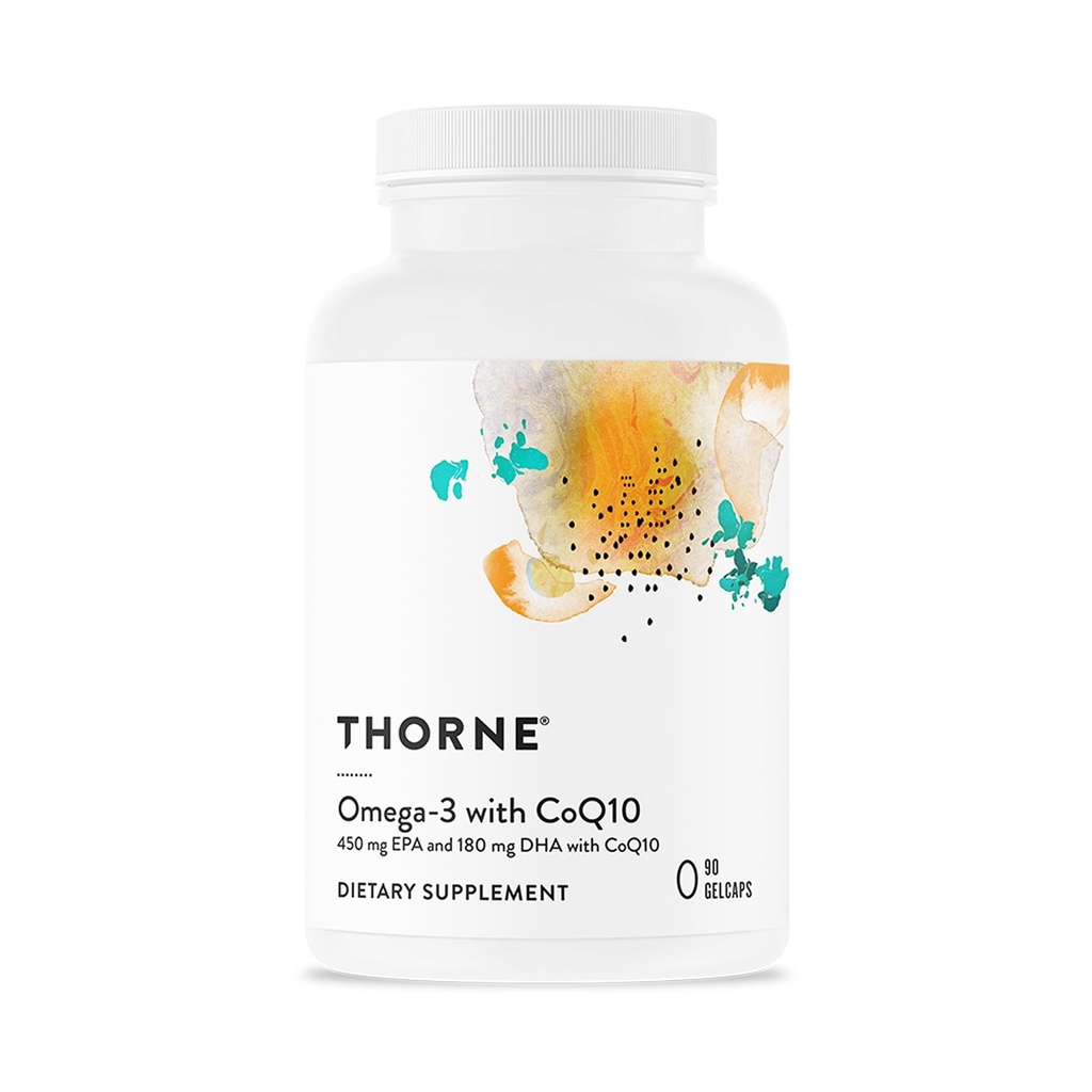 THORNE - Omega-3 met CoQ10 - Omega-3 vetzuren supplement met CoQ10 - EPA en DHA - 90 Gelcaps