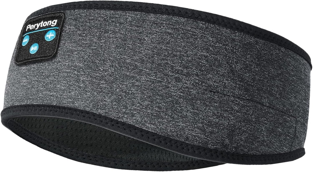 Perytong Slaaphoofdtelefoon, Draadloze Hoofdtelefoon Bluetooth Headband, Slapende Oortelefoons voor Side Sleeper, Elastische Muziek Slaaphoofdband, ASMR Draadloze Oogmasker Tech Gadgets Gifts voor Mannen Vrouwen