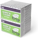 Flents Lens Wipes, Wipe 'N Clear, 150 Count, Pre-Moistened, Streak-Free, Safe for Glazen, Zonnebril, Gentle Cleaning, Clear Vision, Individually Wrapped for Travel & Convenience, Made in the USA