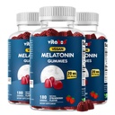 Melatonine 20mg Gummies - 180 Telling - Drugvrij - Natuurlijke aardbeiensmaak - Vegetarisch, Non-GMO, Glutenvrij (3 flessen)