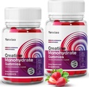 yanxiao Creatine Monohydraat Gummies 5g voor mannen en vrouwen, Anti-melting formule, Suikervrije Creatine Kauwen voor spiergroei en sterkte, Bevat vitamine C en andere voedingsstoffen (120 Tel)