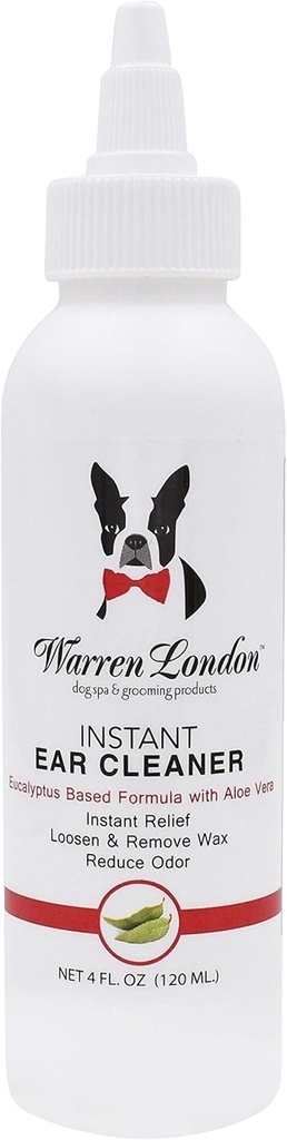 Warren London Instant Ear Cleaner- Hond oor druppels w/Aloe om Irritatie te voorkomen