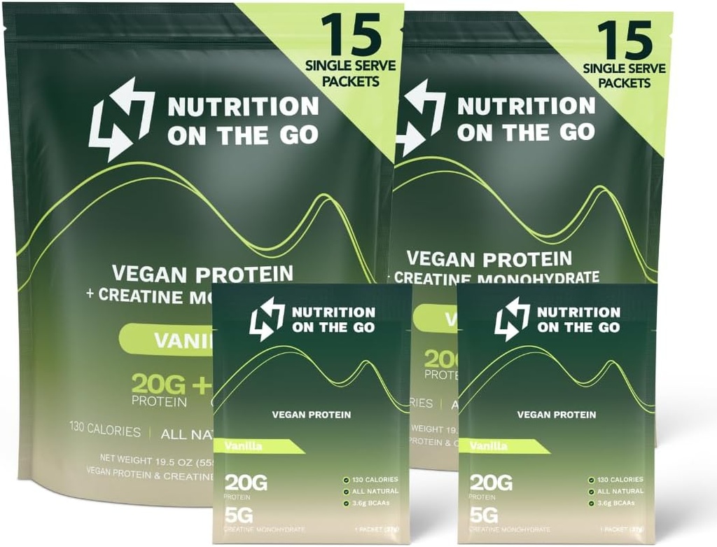 Voeding On The Go Vegan Protein Powder Packets with Creatine 