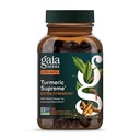 Gaia Kruiden Kurkuma Supreme Extra Sterkte - Ondersteunt Af en toe Zwelling van normale slijtage & Tear - met Kurkuma Curcumin & Black Pepper - 120 Vegan vloeibare Phyto-Capsules (tot 120 dagen levering)