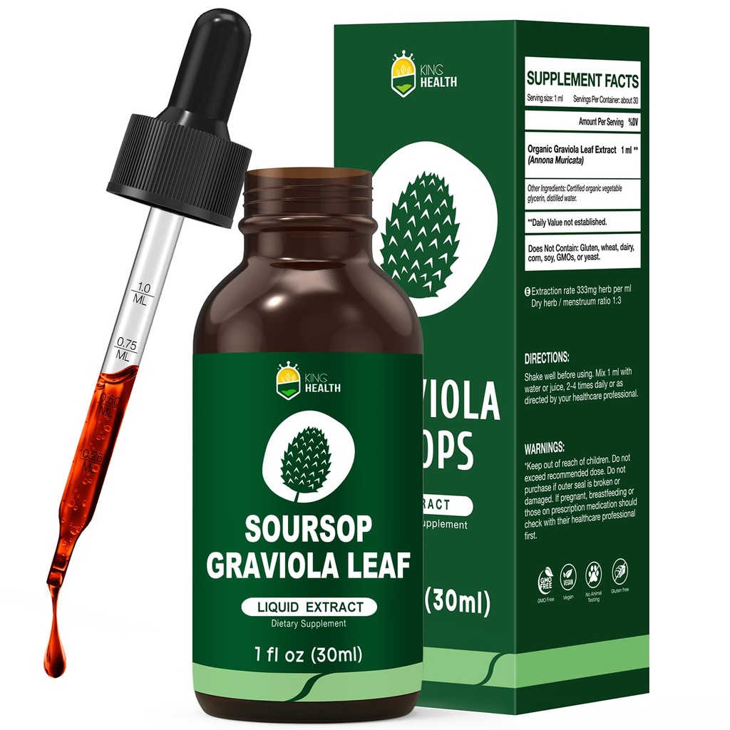 Biologische Soursop Graviola Leaf Extract Liquid Drops 