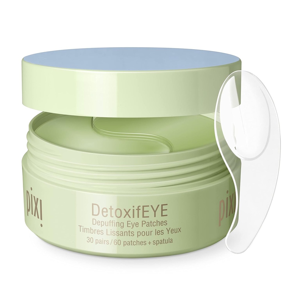 Pixi Ontgiftende Hydrogel Onderoog Patches, Komkommer, Hyaluronzuur & Cafeïne voor gezwollen ogen en donkere kringen, Hydrate Eye Area, 30 paar, 60 patches