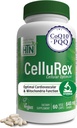 Gezondheid Thru Nutrition CoQ10 Plus PQQ en rood . . . Cellular Optimizer voor Brain Circulatie Energie en Mitochondria Functie Ondersteuning . . Gecertificeerde Veganist . . Niet-GMO (Pack van 60)