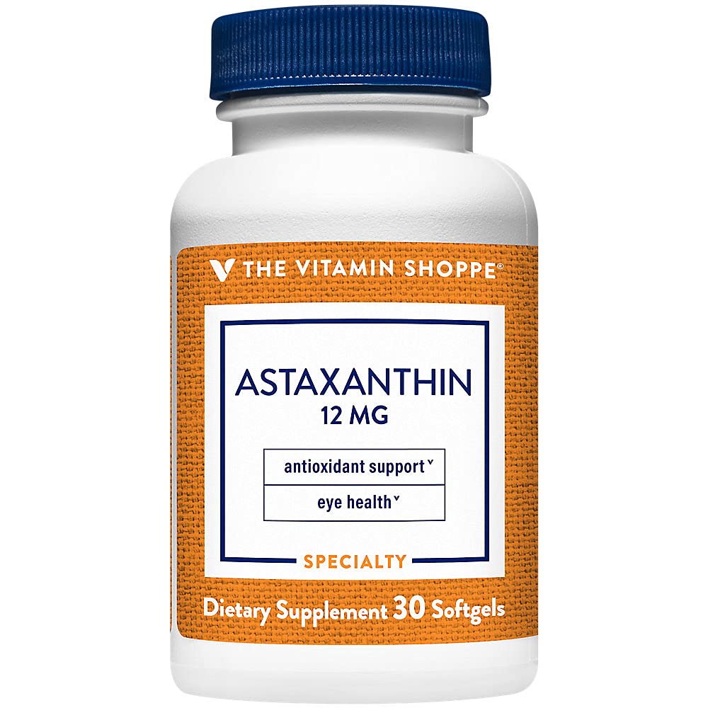 De vitamine Shoppe Astaxanthine (Solasta) Branded Ingredient 12mg (30 Softgels)