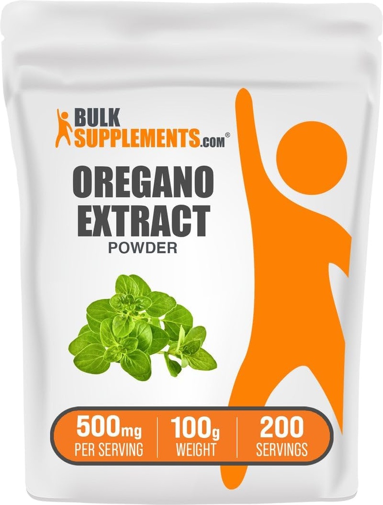 BulkSupplements.com Oregano Extract Powder - Herbal Extract Supplement, uit Oregano Herb - Glutenvrij, 500mg per portie, 100g (3,5 oz) (verpakking van 1)