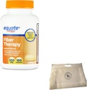 Equate Fiber Therapy Methylcellulose Fiber Caplets 500 mg 100 Count (pack van 1) Bundel met herbruikbare Food Pouch