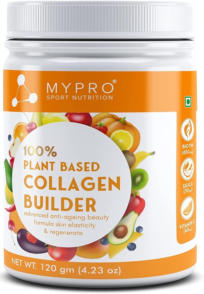 Cuty Sport Nutrition Plant Base Collageen Builder Verrijkt met (Biotin,Silica,Sesbania,Bamboo Shoot) Geavanceerde Anti-aging Beauty Formula Skin Elasticity & Regenerate, voor mannen & vrouwen, 4.23 oz