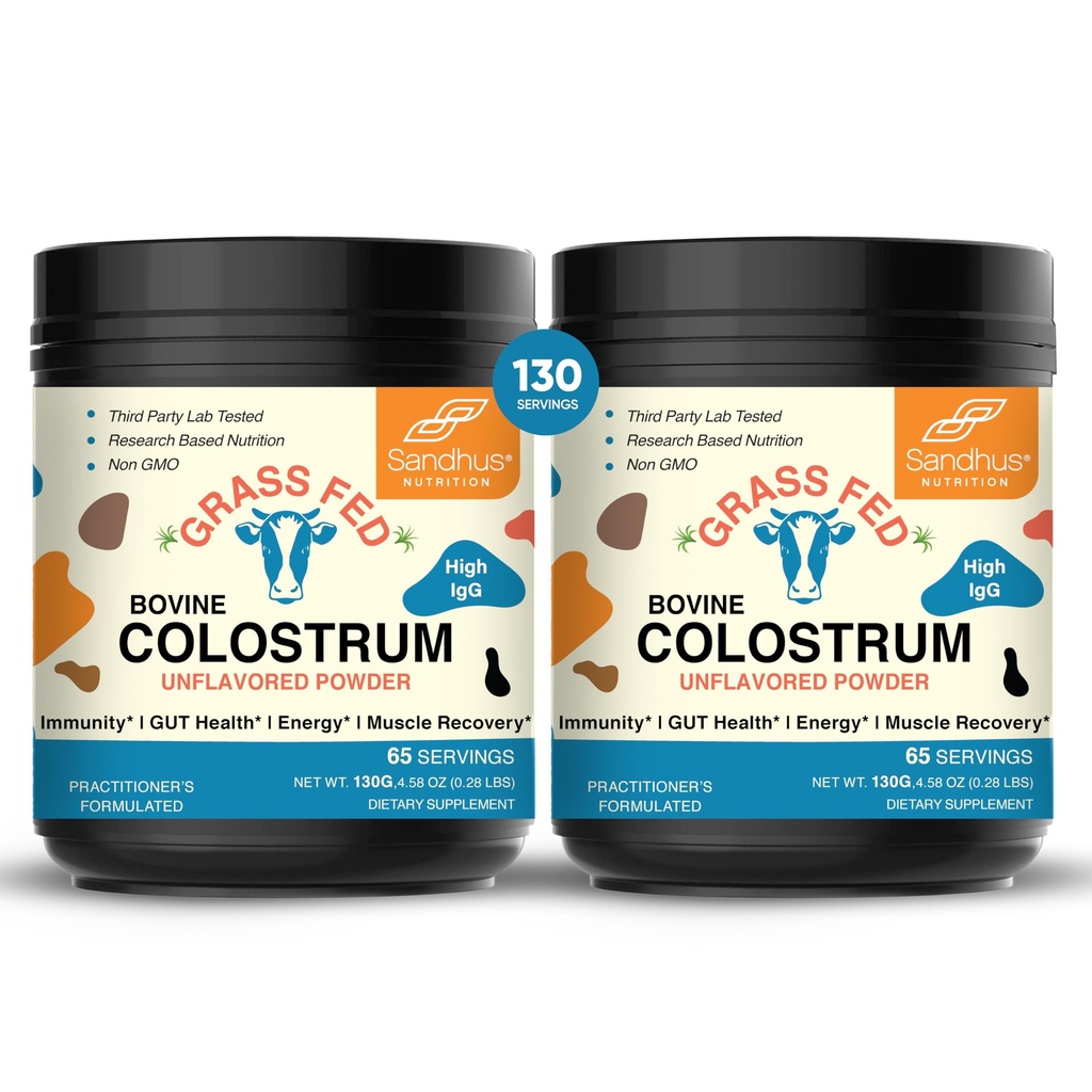 Sandhu's Grass Fed Bove Colostrum Powder for Humans, Adults 