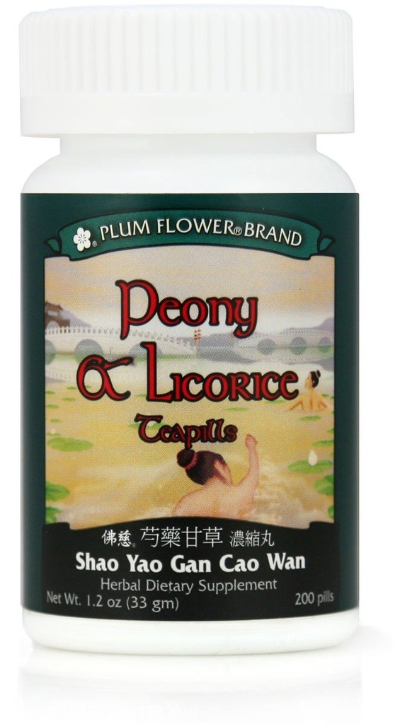 Teapills (Shao Yao Gan Cao Wan), 200 ct, fleur de prune