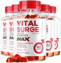 (5 packs) Vital Surge MAX, VitalSurge Gummies MAX pour les hommes Support, 1050 MG Advanced Max Strength Formula, VitalSurge MAX Homme Performance, Vital SurgeMAX Hommes Gummies