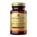Solgar Vitamine D3 (Cholecalciferol) 55 mcg (2200 IE), 50 plantaardige capsules - Helpt gezonde botten en tanden - Immuunsysteemondersteuning - Non-GMO, Glutenvrij, Zuivelvrij, Kosjer - 50 porties
