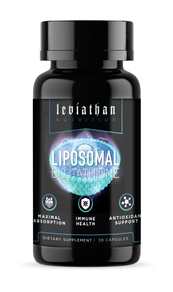 Leviathan Nutrition Liposomale Glutathion Capsules, 30 Tel, Maximale Absorptie, Immune Health, Antioxidant Ondersteuning
