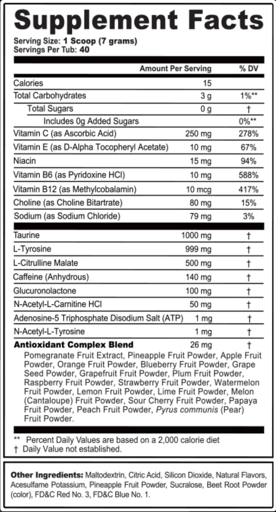 G Fuel Energy Drink Powder, Pre Workout Cafeïne Mix voor Gaming, Suikervrije Focus Amino, Vitamine + Antioxidanten, 9.9oz (Citrus Green Tea, 40 Servers)