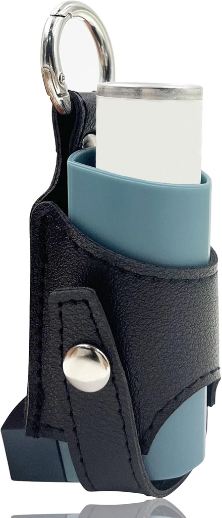 Holder Travel case for Astma Inhaler, Compact Case for Handy Inhaler for Adults and Kids (Only Case) (Zwart-Zwart)