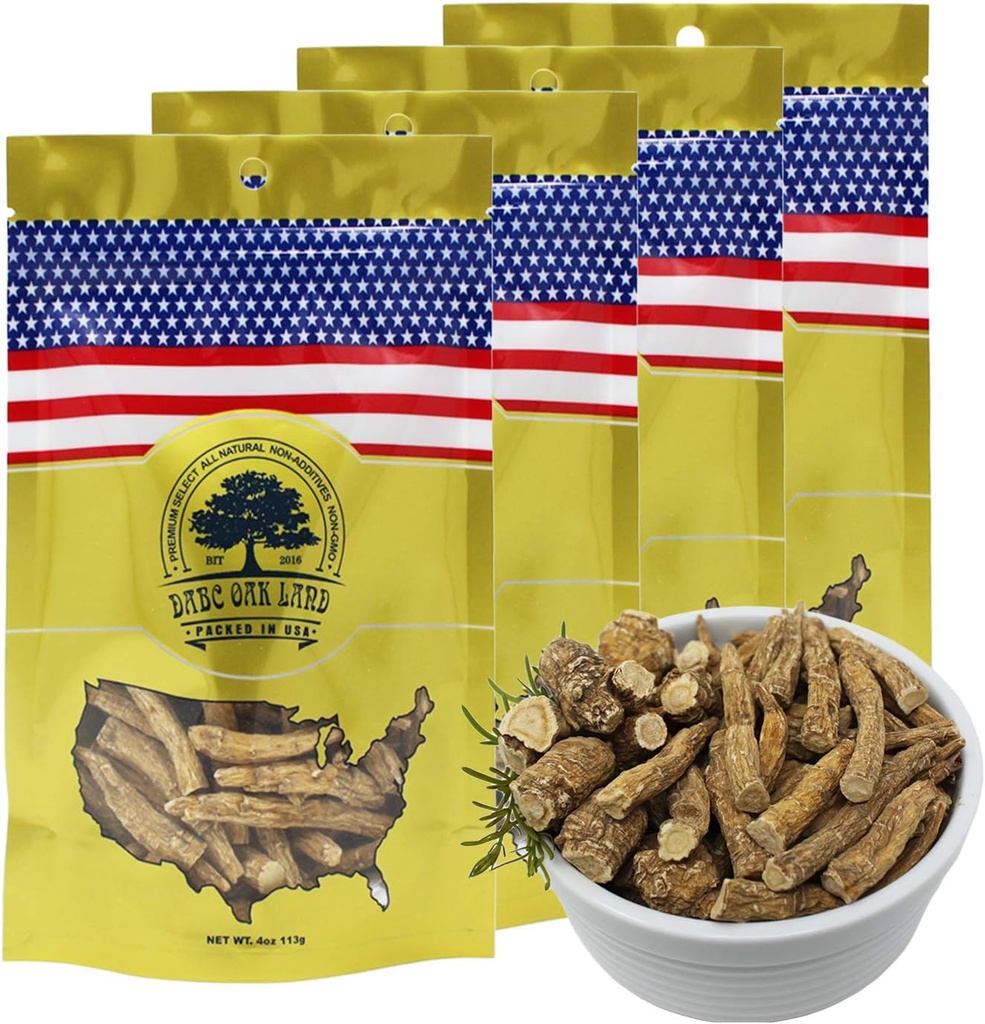 American Ginseng Slices uit Wisconsin (Sliced Ginseng Root Wisconsin Grown! De meeste mensen gebruiken het om Ginseng thee te maken! Goed voor Gezondheid! (American Ginseng Large Branch, 4 Packs of 1 Pond)
