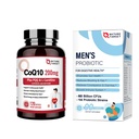 NATURE TARGET Probiotiques pour les hommes 60 Million CFUs14 Strains & CoQ10-200mg avec PQQ L-Carnitine & Omega-3