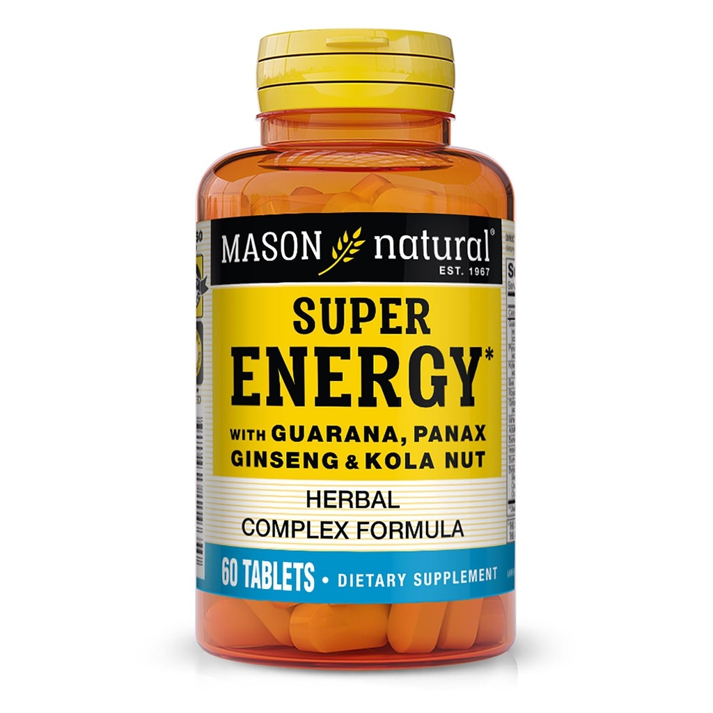 MASON NATUURLIJKE Superenergie, gemaakt met Guarana, Panax Ginseng & Kola Nut voor optimale prestaties en energie, 30 dagen levering