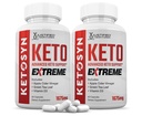 (2 Pack) Ketosyn Keto ACV pilules extrêmes 1675 MG Capsule de prise en charge Keto alternative au Keto ACV Formulé avec vinaigre de cidre de pomme Extra huile d'olive vierge poudre de thé vert Feuille 120 Capsules