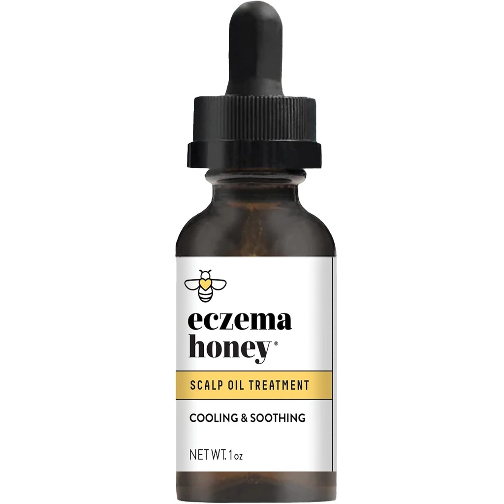 ECZEMA HONEY Kalmerende Scalp Oil - Natural Honey Hair Oil & Scalp Care - Daily Itchy Scalp Relief Serum - Droge Scalp Treatment Helpt met psoriasis, Seborrheic Dermatitis, Dandruff & More (1 Oz)