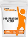 BulkSupplements.com Fosfatidylserinepoeder - Fosfatidylserinesupplement, afkomstig van sojabonen - 300mg per portie (60mg fosforatidylserine), 1kg (2,2 lbs) (verpakking van 1)