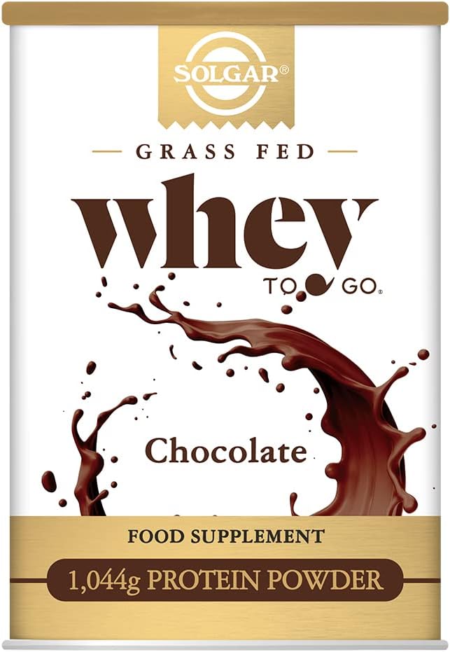 Solgar Whey To Go Protéines Poudre, Chocolat, 42 oz - Isolé et concentré - Mélanges Facilement pour un goût doux - Sans gluten - 20g de protéines par portion