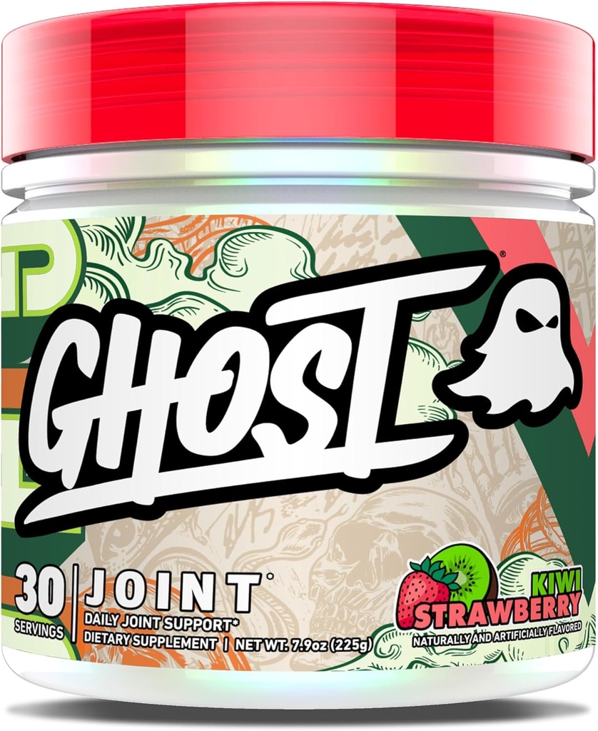 GHOST Joint Supplement, Kiwi Aardbei (30 porties) - Daily Joint Maintenance Supplement for Men & Women - Glucosamine HCL, Chondroitin Sulfate & Curcumin - Cartilage, Bones & Joint Support
