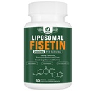 Liposomal Fisetine Supplement, 2000MG, 98% Pure Fisetin Polyfenolen Antioxidanten, met quercetine, TMG en Resveratrol, voor gezonde veroudering, Cognitive Support, 60 capsules