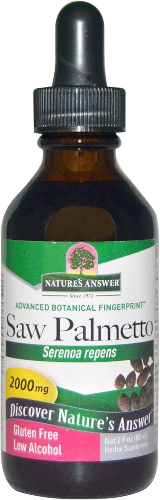 Nature's Antwoord Zag Palmetto Berry Extract 2 Fluid Ounce . Prostaat Ondersteuning . Natuurlijke Urinaire gezondheid . .
