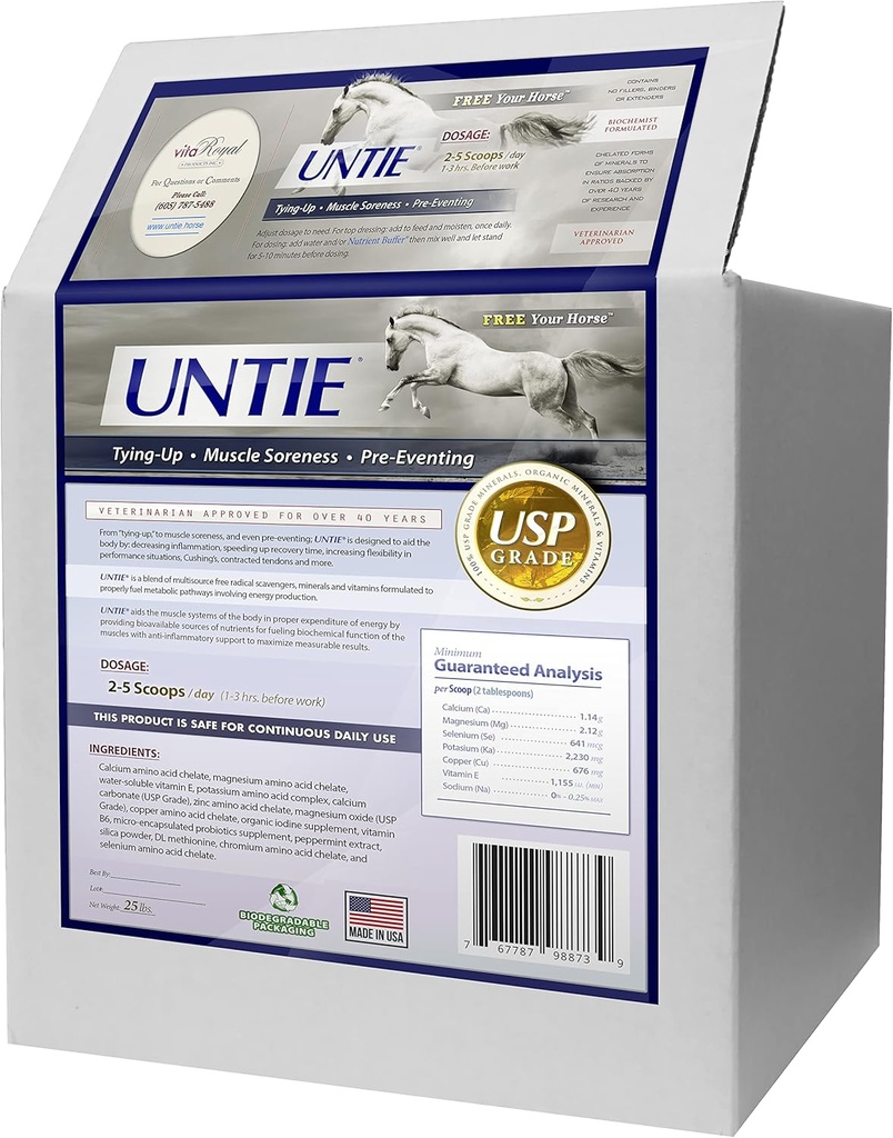 voor paarden - Ontvlambare, spier- en gewrichtsondersteuning - 100% absorbeerbaar (25 lbs.)