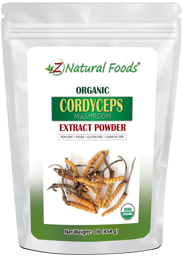 Z Aliments naturels Cordyceps organiques Extrait de champignons Poudre