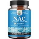 Natures Craft NAC Supplement N-Acetyl Cysteine - Vegan Hoge Absorptie NAC 600mg per Serving Capsules - Glutathion Precursor voor Lever Reiniging Detox & Repair Plus Lung Health - 90 Tel.
