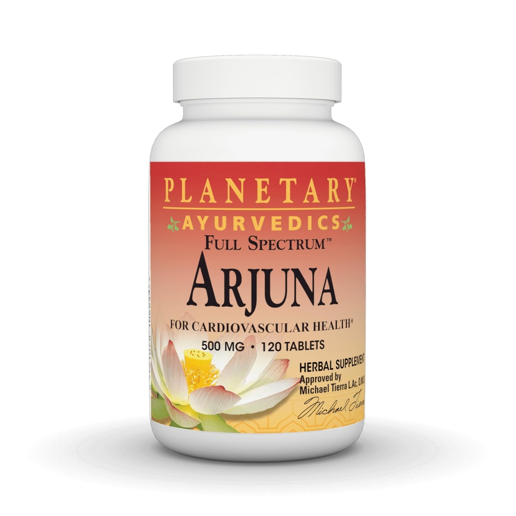 PLANTAARDIGE KRUIDEN Arjuna Volledig Spectrum Ayurvedisch Voedingssupplement, 550 Mg, 120 Tel.