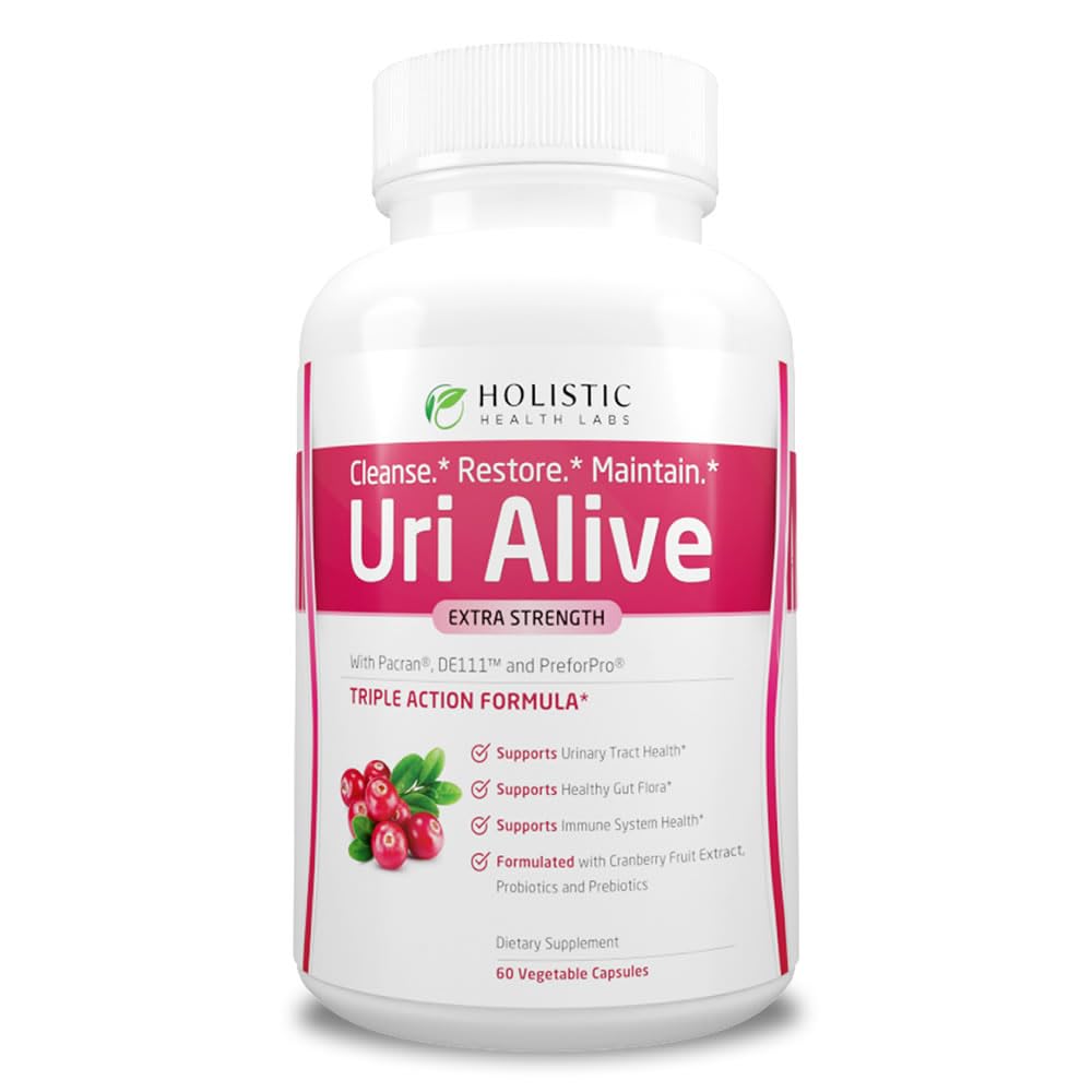 Uri Levend Extra Strength Urinaire Ondersteuning Supplement voor Urinaire Tract, Bladder, Gut Flora, en Immuun Systeem Gezondheid (60 Tel (Pack of 1))