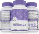 SERINI-MAX - 5-HTP Mood Support Supplement + Calcium - Ondersteunt kalme en vreedzame staat van bewustzijn - Boost serotonine, 5HTP 200mg voor stressbeheer en slaapondersteuning Supplementen - 60 capsules