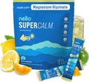 Nello Supercalm Drink Mix - Ashwagandha KSM 66, Magnesium Glycinate & L-Theanine Supplement, Vitamine D3 - Ashwagandha Root Extract - Focus and Relaxation Support (20 Travel Packets) - Lemon Lime