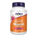 NOW Foods Supplements, Niacin (Vitamine B-3) 500 mg, Flush-Free, Dubbele sterkte, Voeding, 90 Veg Capsules