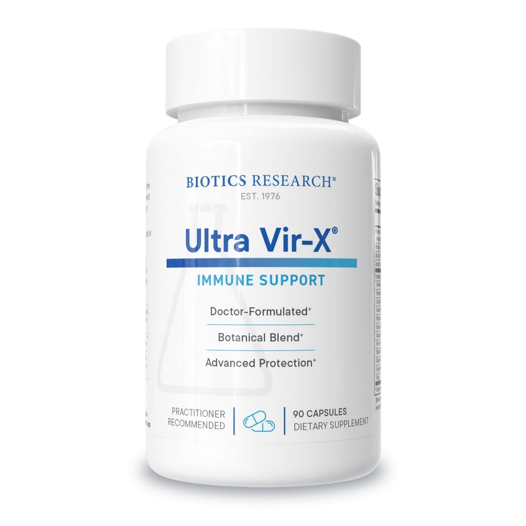 Biotics Research UltraVir-X - Beste Immune Ondersteuning Supplement, Vitamine C, Zink, Maitake Mushroom, Astragalus, Hoge Flavonoïde Inhoud, Ondersteunt gezonde paden voor volwassenen - 90 Capsules