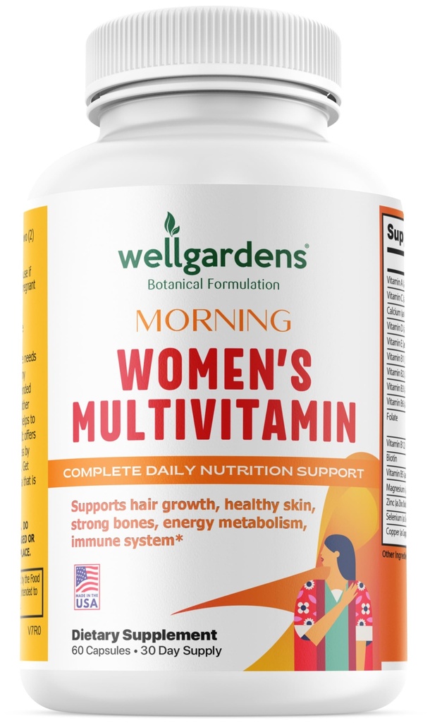 Multivitamine 100% Pure Femmes pour la croissance des cheveux + Vitamines complètes pour les femmes – Biotine, Zinc, Antioxydants – Supporte la peau, l'énergie, la santé immunitaire – Fabriqué aux États-Unis – 60 Capsules