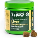 Lever en nieren supplement honden detox kauwgom, Complexe ondersteuning met hoge niveau melk distel Extract voor honden gezondheid, 120 kippen smaak vitamine Bites voor alle hondenrassen
