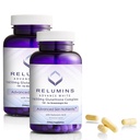 Relumins 1650mg L-Glutathione Complex with Hyaluronic Acid, Alpha Lipoic Acid, Rose HIPS, Vitamine E & Riboflavine, Antioxidant Support, Skin Hydration & Wellness, Made in USA 90 Capsules x 2 Flessen